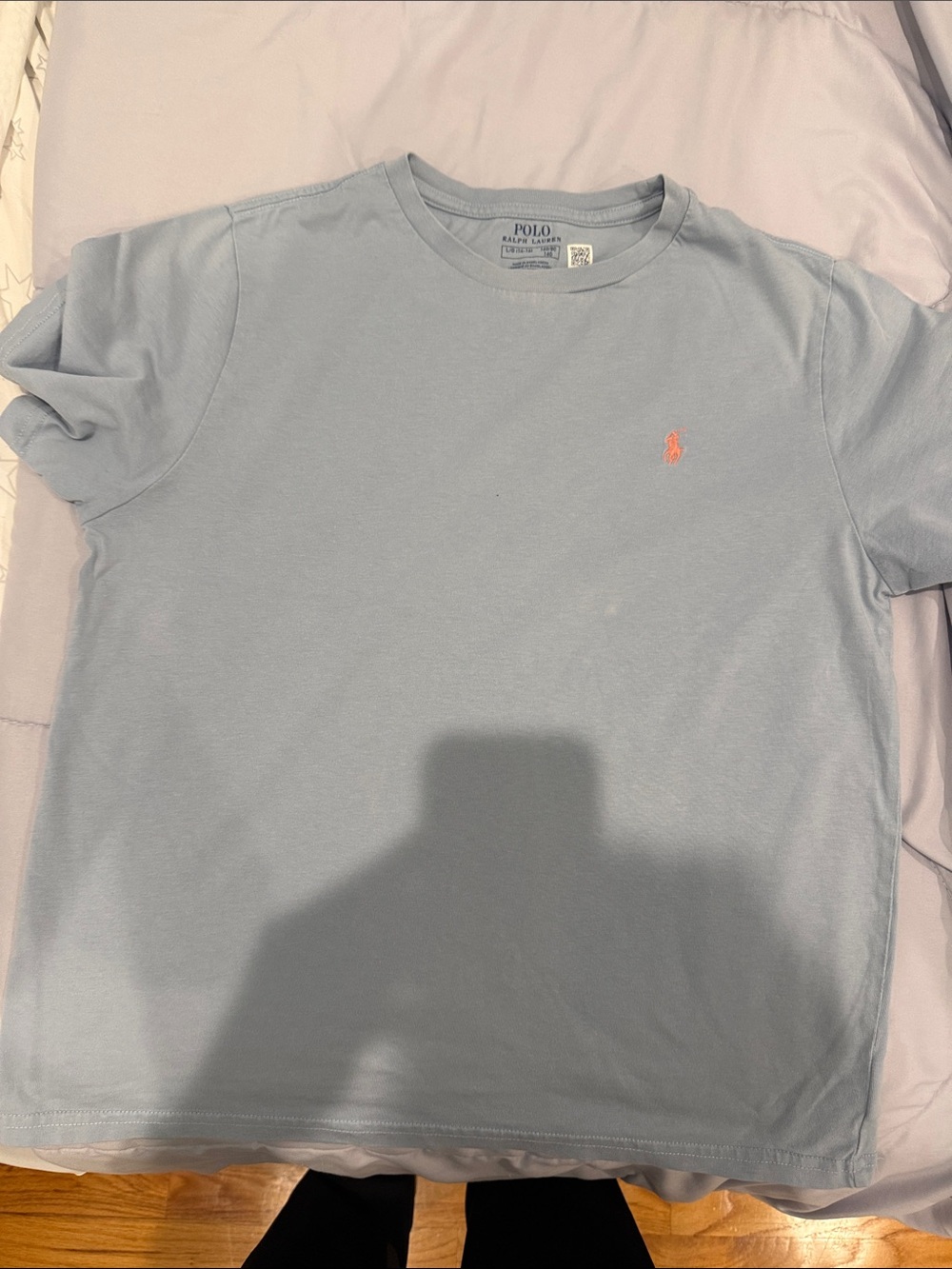 Polo by Ralph Lauren Light Blue Crewneck Tee with Pink Pony